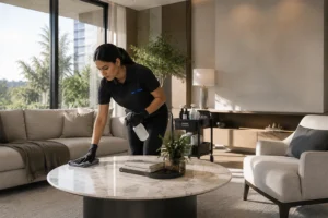 Professional house cleaning schedule