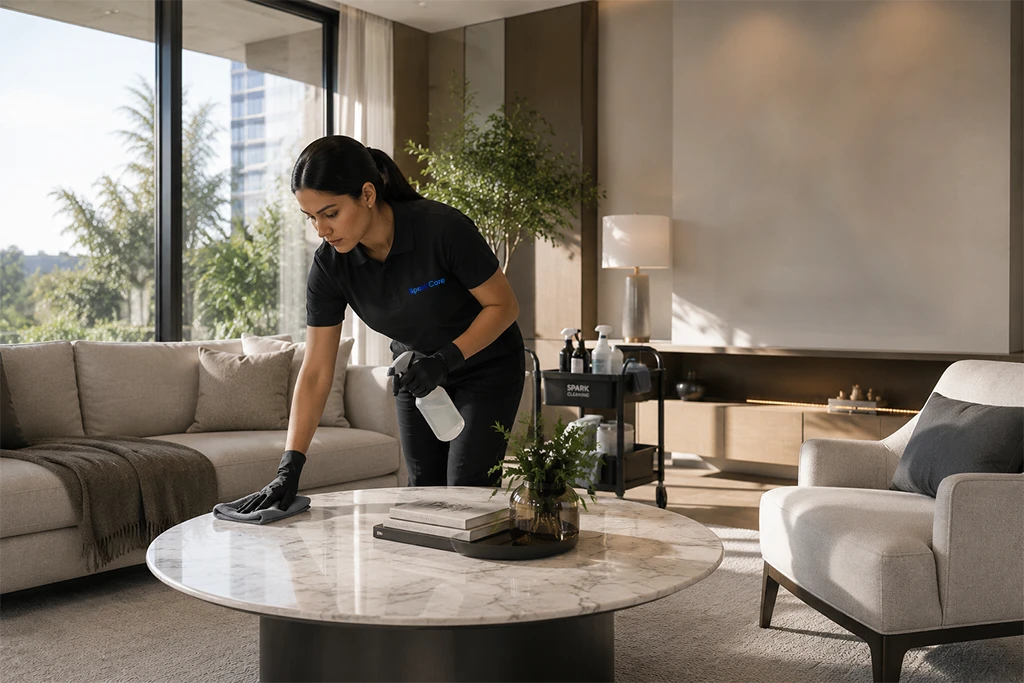 Professional house cleaning schedule