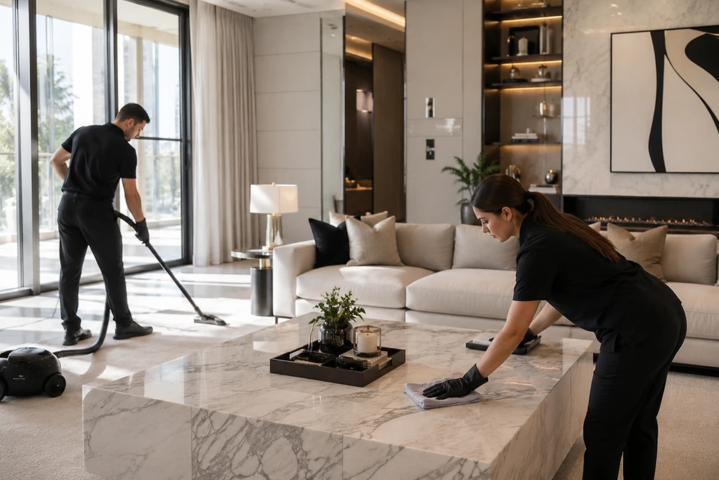Professional house cleaning checklist for maintaining a spotless modern home.